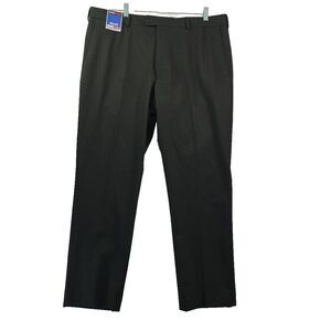 ROUNDTREE & YORKE TRAVEL SMART Straight Fit Dress Pants Men's 40x30 Black NWT